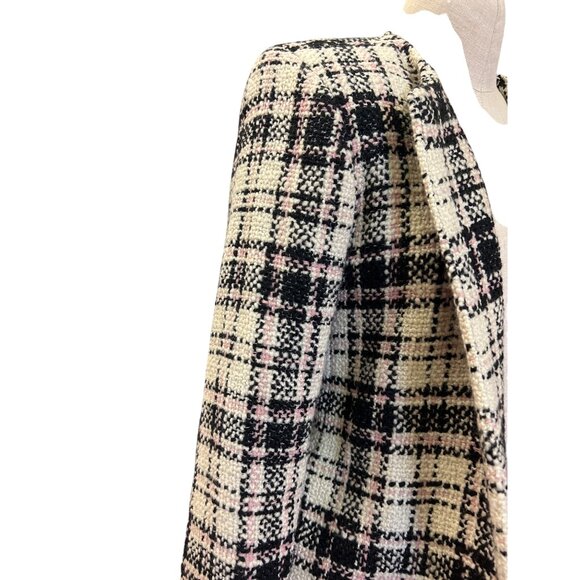Vintage  Collection by Harvé Benard Authentic Blazer Plaid Pink White Black Jack - Picture 4 of 8